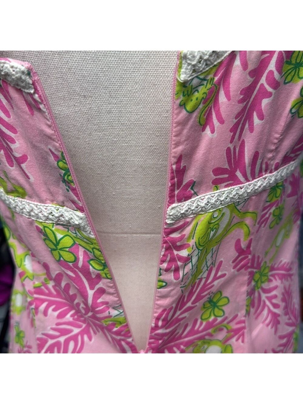 Lilly Pulitzer Women's Mommy & Me Monkey Print Sleeveless Cotton Dress Size 10 - Picture 16 of 16